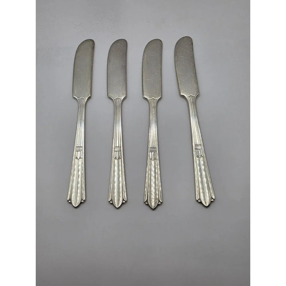 Vintage 4 Butter Knifes Stratford Plate Special Marked IS